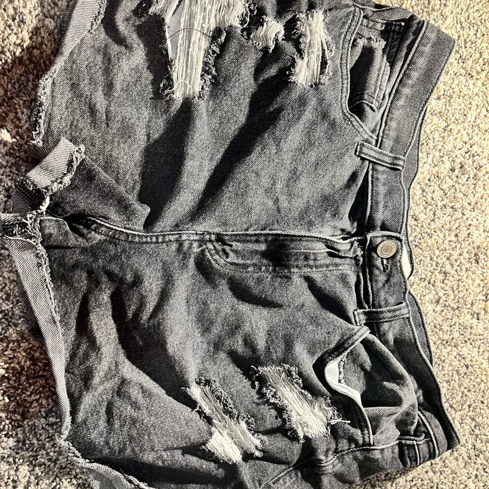 SO Charcoal Denim Mini Shorts
